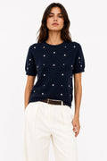 LUBDS2 Black Beaded Diamond Sweater
