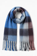 JA23 Royal Blue Navy Plaid Scarf