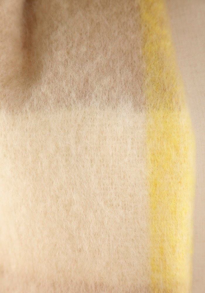 JA27 Yellow Taupe Plaid Scarf