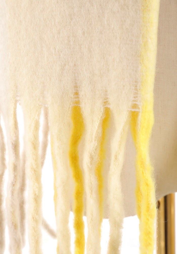 JA27 Yellow Taupe Plaid Scarf