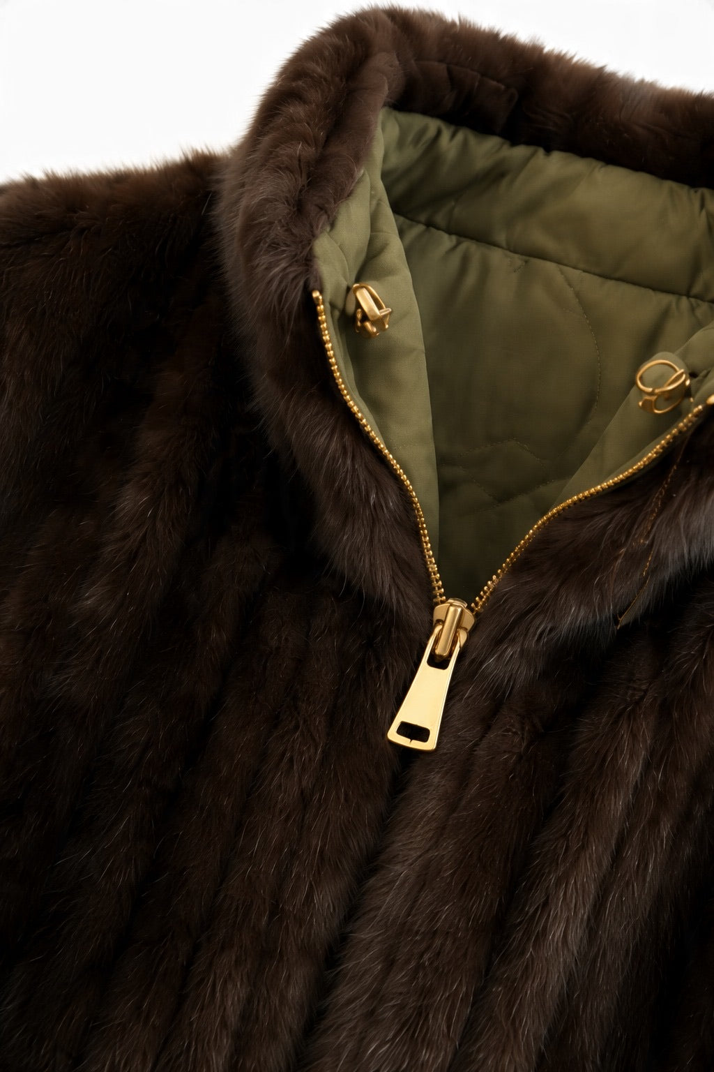 JA31 Brown Reversible Faux Fur Vest