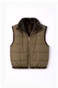 JA70 Taupe Reversible Leopard Vest