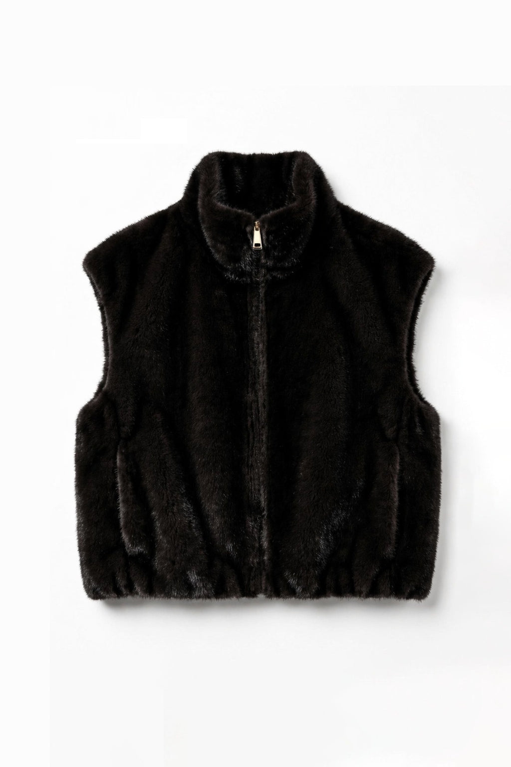 JA74 Black Reversible Faux Suede Vest