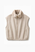JA75 Beige Reversible Faux Suede Vest