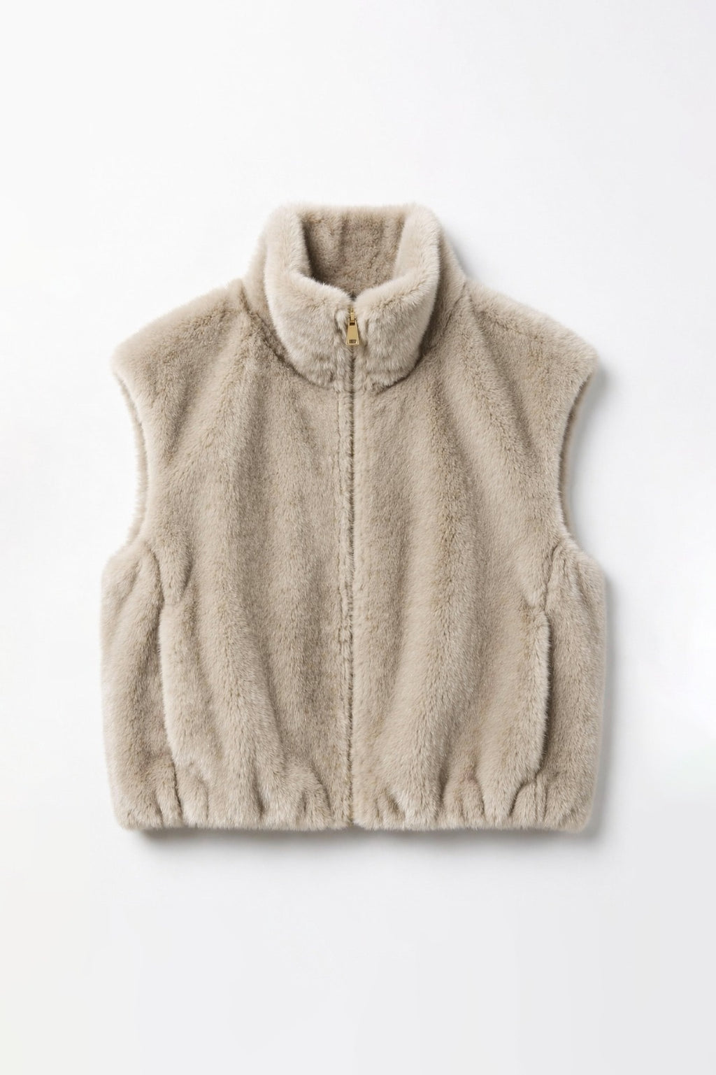 JA75 Beige Reversible Faux Suede Vest