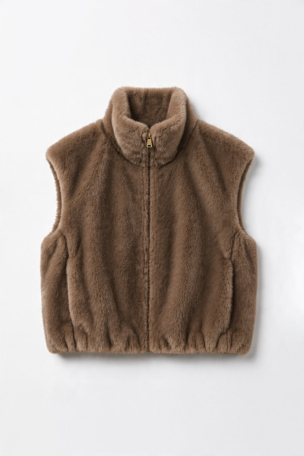 JA76 Taupe Reversible Faux Suede Vest