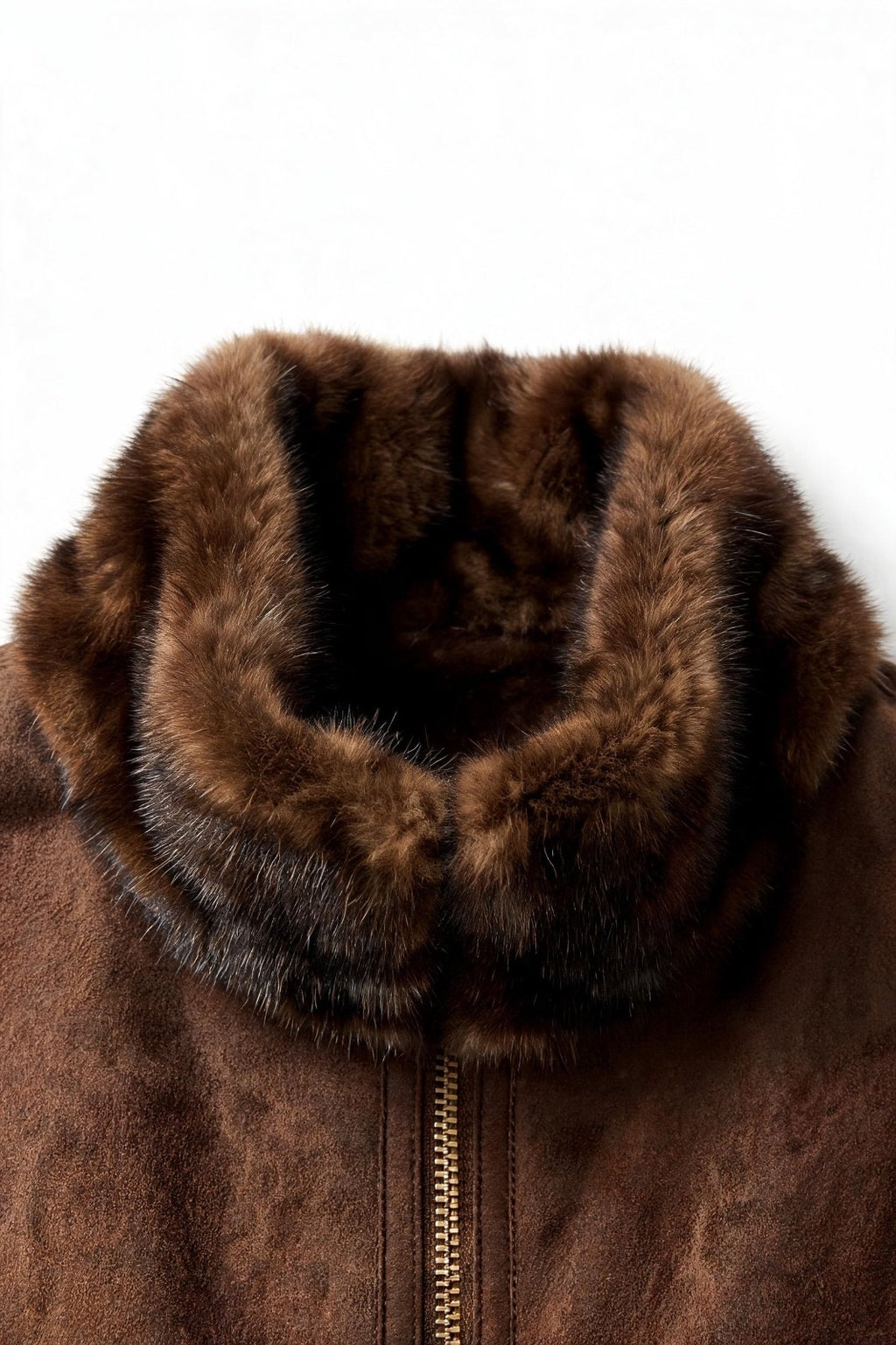JA77 Brown Reversible Faux Suede Vest