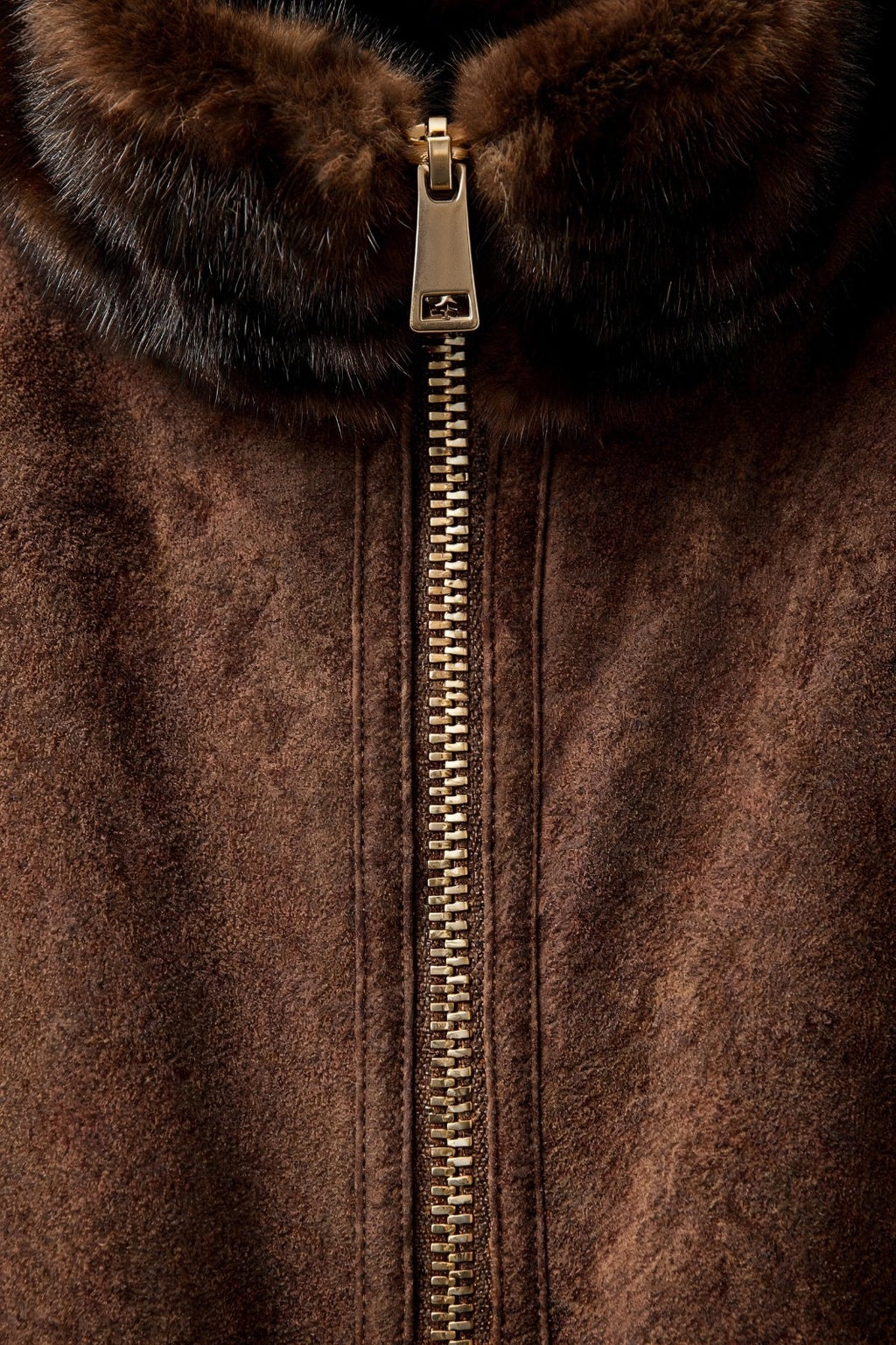 JA77 Brown Reversible Faux Suede Vest