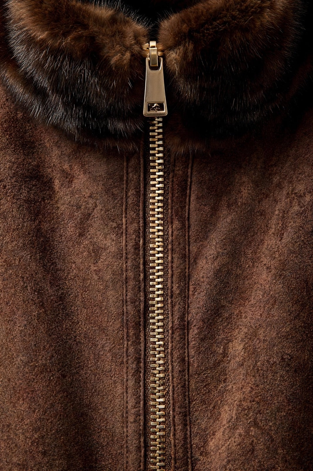 JA77 Brown Reversible Faux Suede Vest