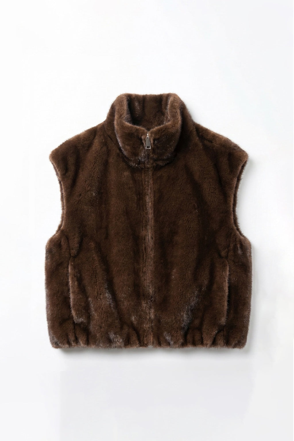 JA77 Brown Reversible Faux Suede Vest