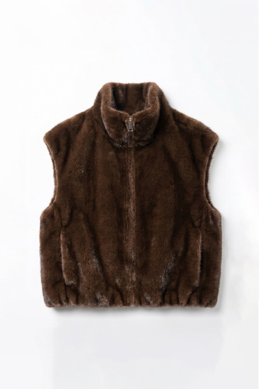 JA77 Brown Reversible Faux Suede Vest