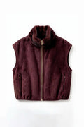 JA78 Wine Reversible Faux Suede Vest
