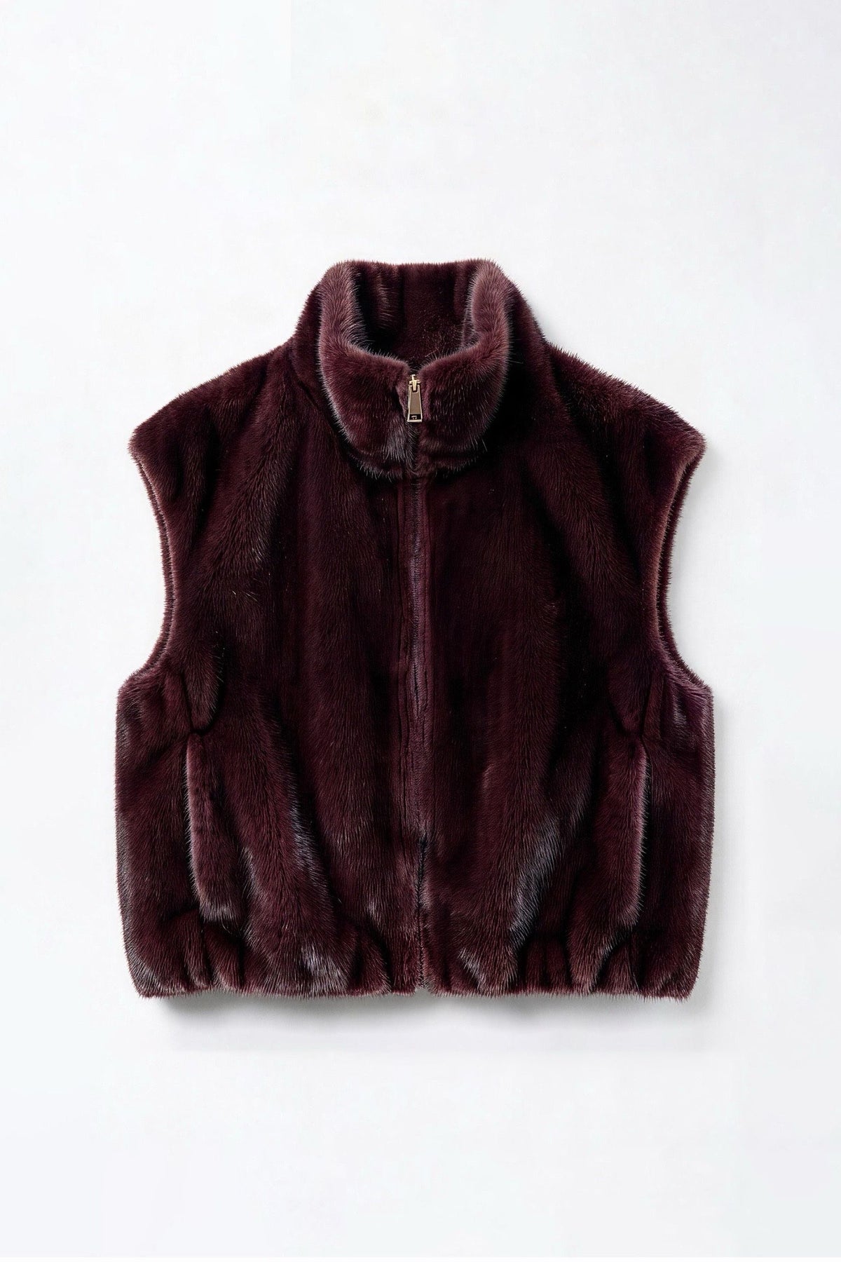 JA78 Wine Reversible Faux Suede Vest