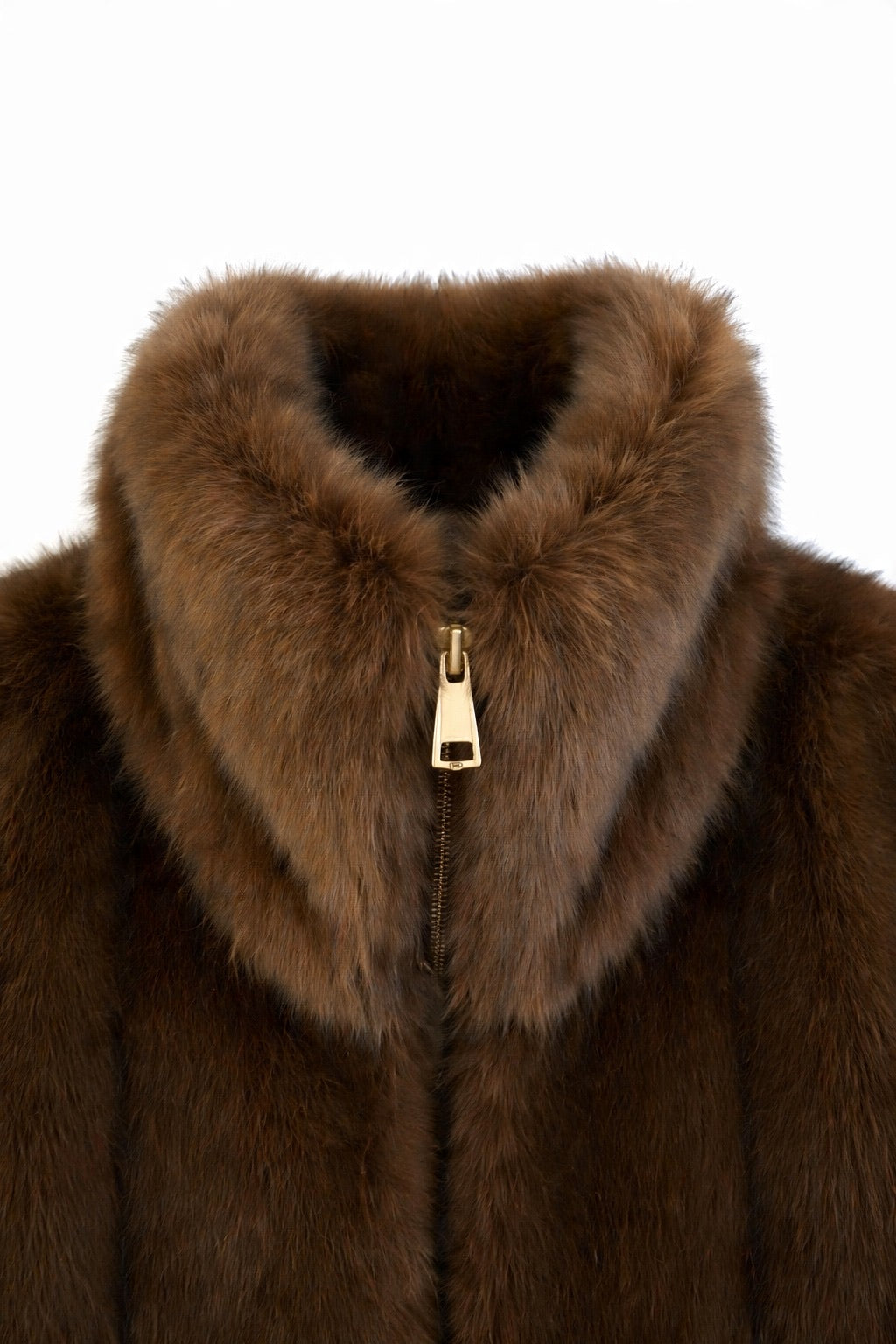 JA34 Light Brown Faux Fur Pocket Vest