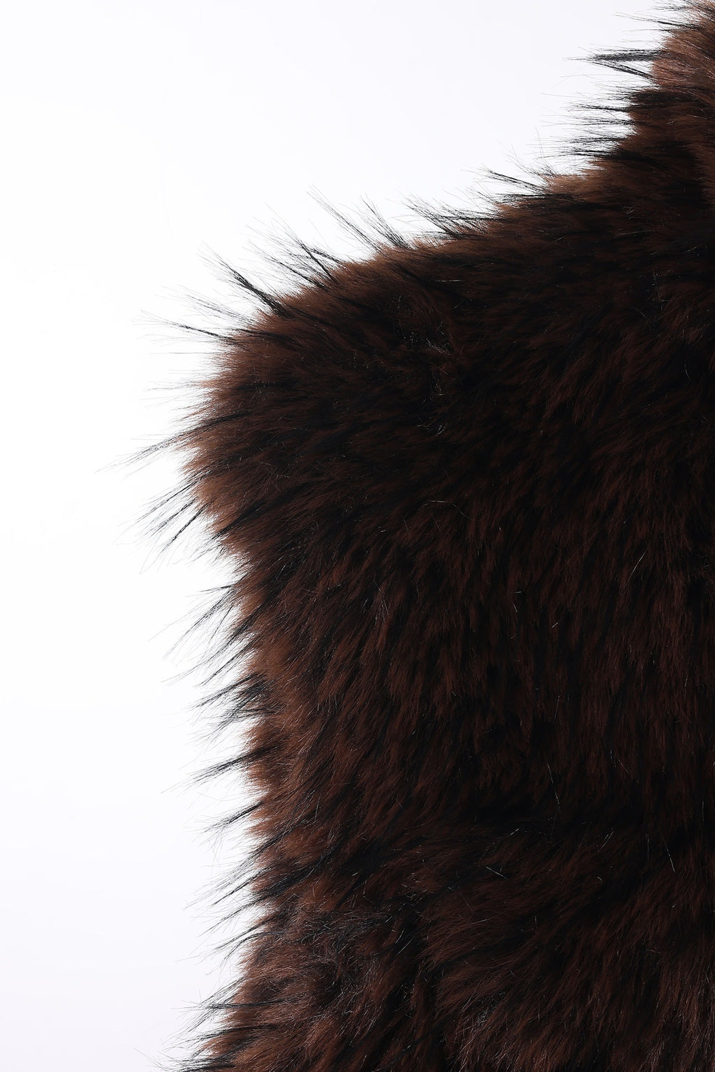 JA116 Brown Faux Fox Fur Vest