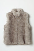JA127 Beige Faux Fur Vest