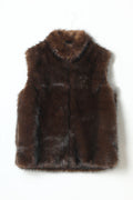 JA128 Brown Faux Fur Vest