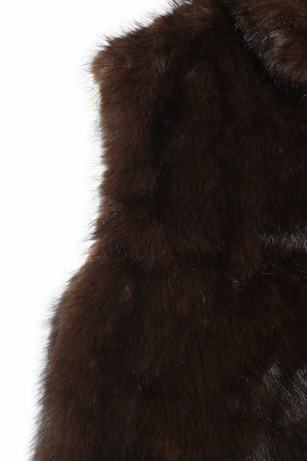 JA128 Brown Faux Fur Vest