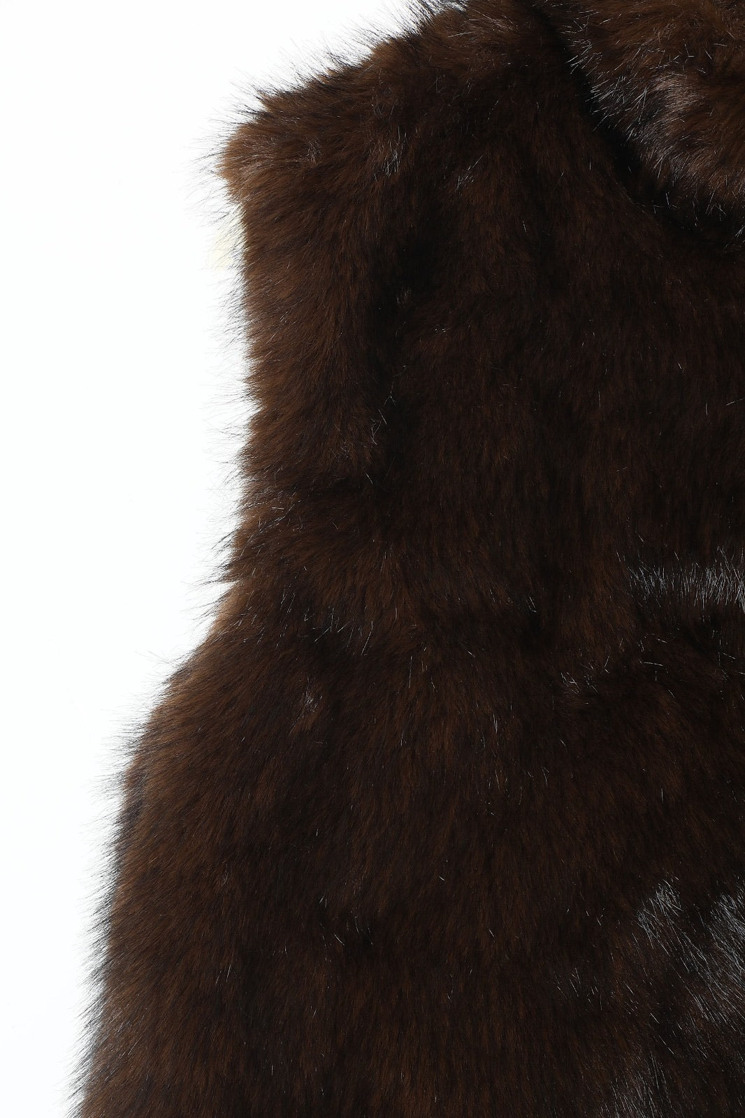 JA128 Brown Faux Fur Vest
