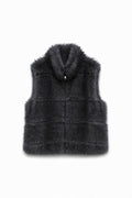 JA137 Gray Faux Mink Vest