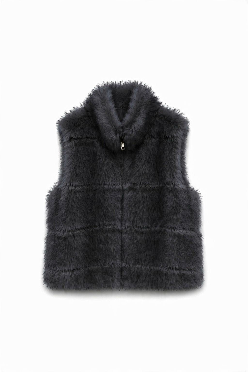 JA137 Gray Faux Mink Vest