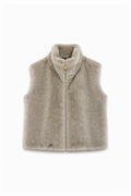 JA144 Light Gray Faux Mink Vest