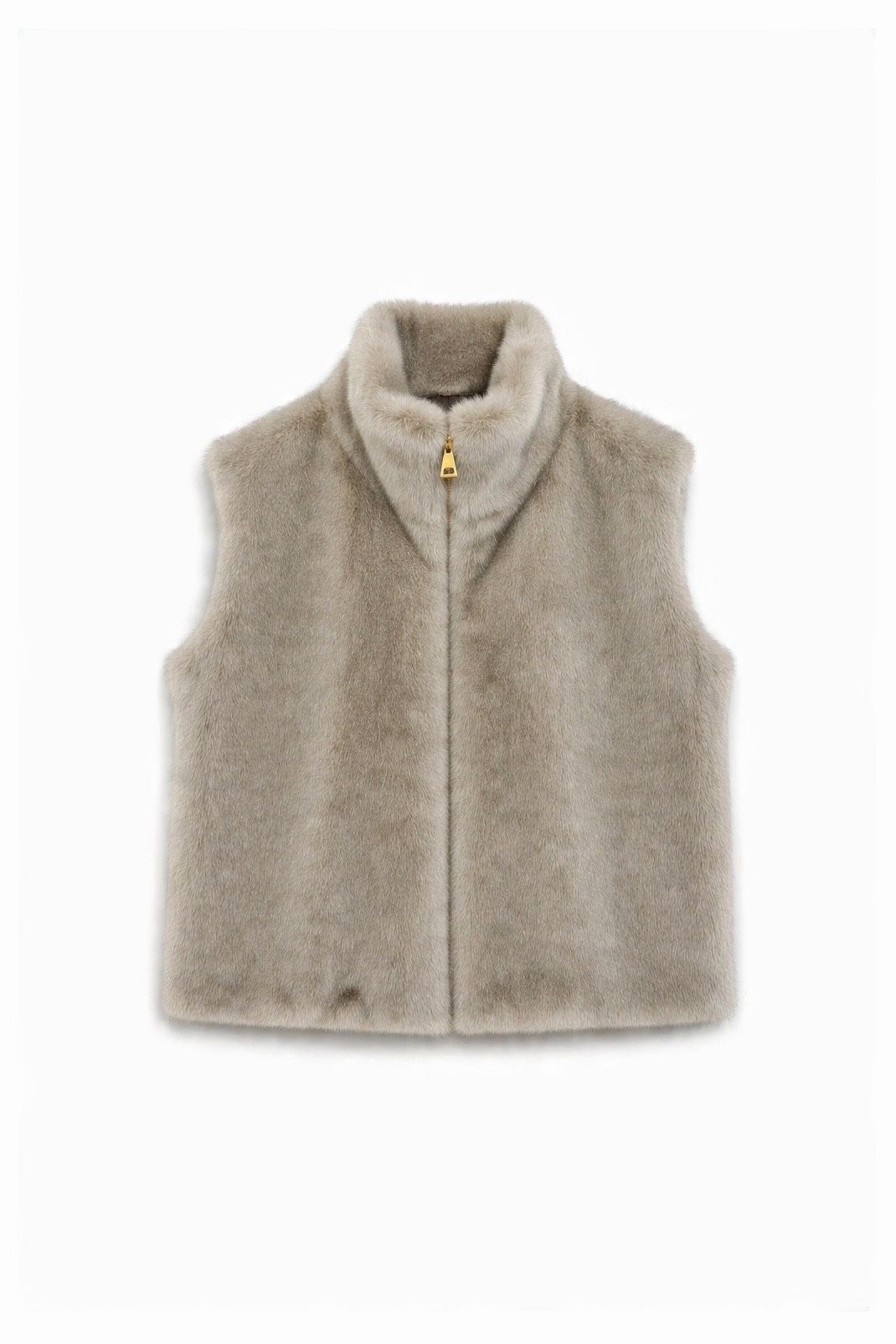 JA144 Light Gray Faux Mink Vest