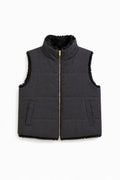 JA40 Black Reversible Faux Fur Vest