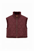 JA60 Wine Reversible Faux Mink Vest