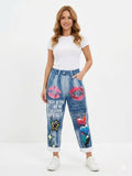 ZOPJAJ Printed Jeans Jeans
