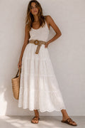 LUEBY Long Skirt in Eyelet Lace Style 3
