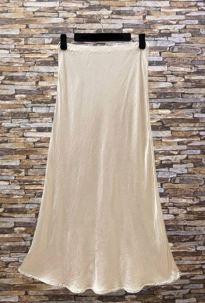 ELO2 Beige Satin Skirt