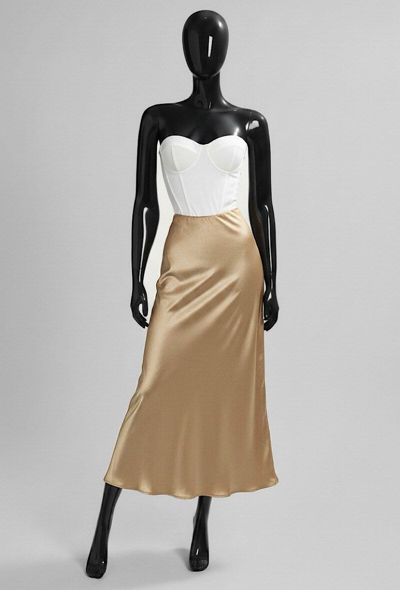 ELO8 Caramel Satin Skirt