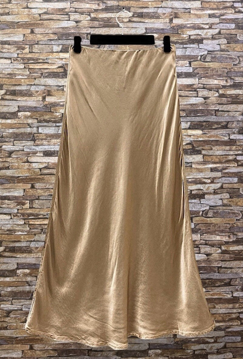 ELO8 Caramel Satin Skirt