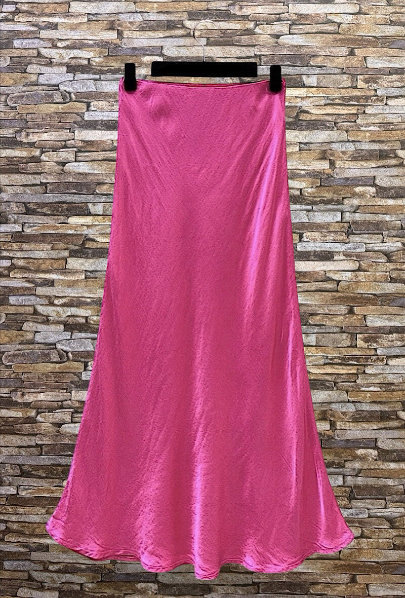 ELO3 Fuchsia Satin Skirt