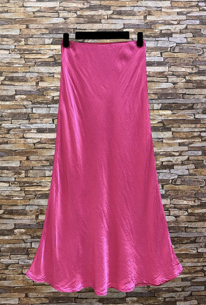 ELO3 Fuchsia Satin Skirt