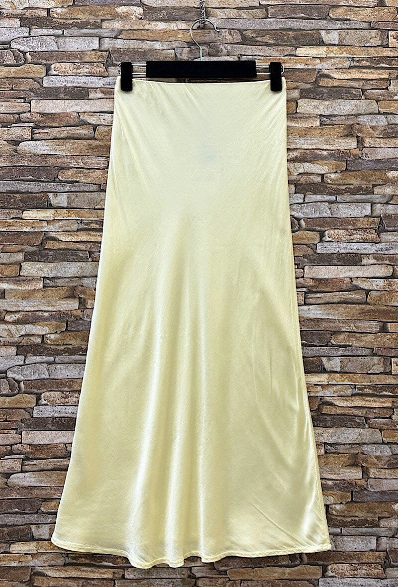ELO15 Light Yellow Satin Skirt