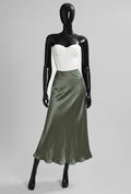 ELO4 Khaki Satin Skirt