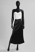 ELO6 Black Satin Skirt