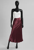 ELO17 Plum Satin Skirt
