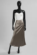 ELO9 Taupe Satin Skirt
