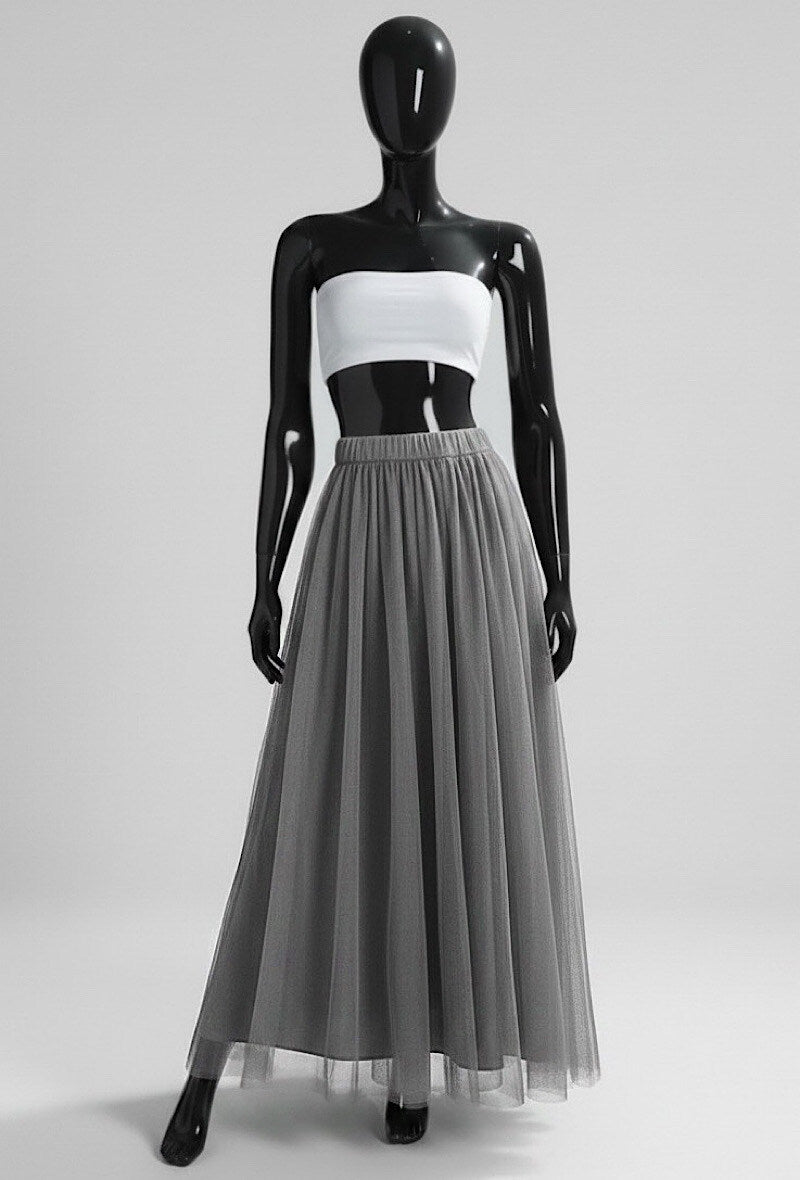 ELT6 Light Grey Tulle Skirt