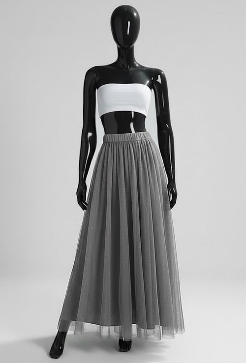 ELT6 Light Grey Tulle Skirt