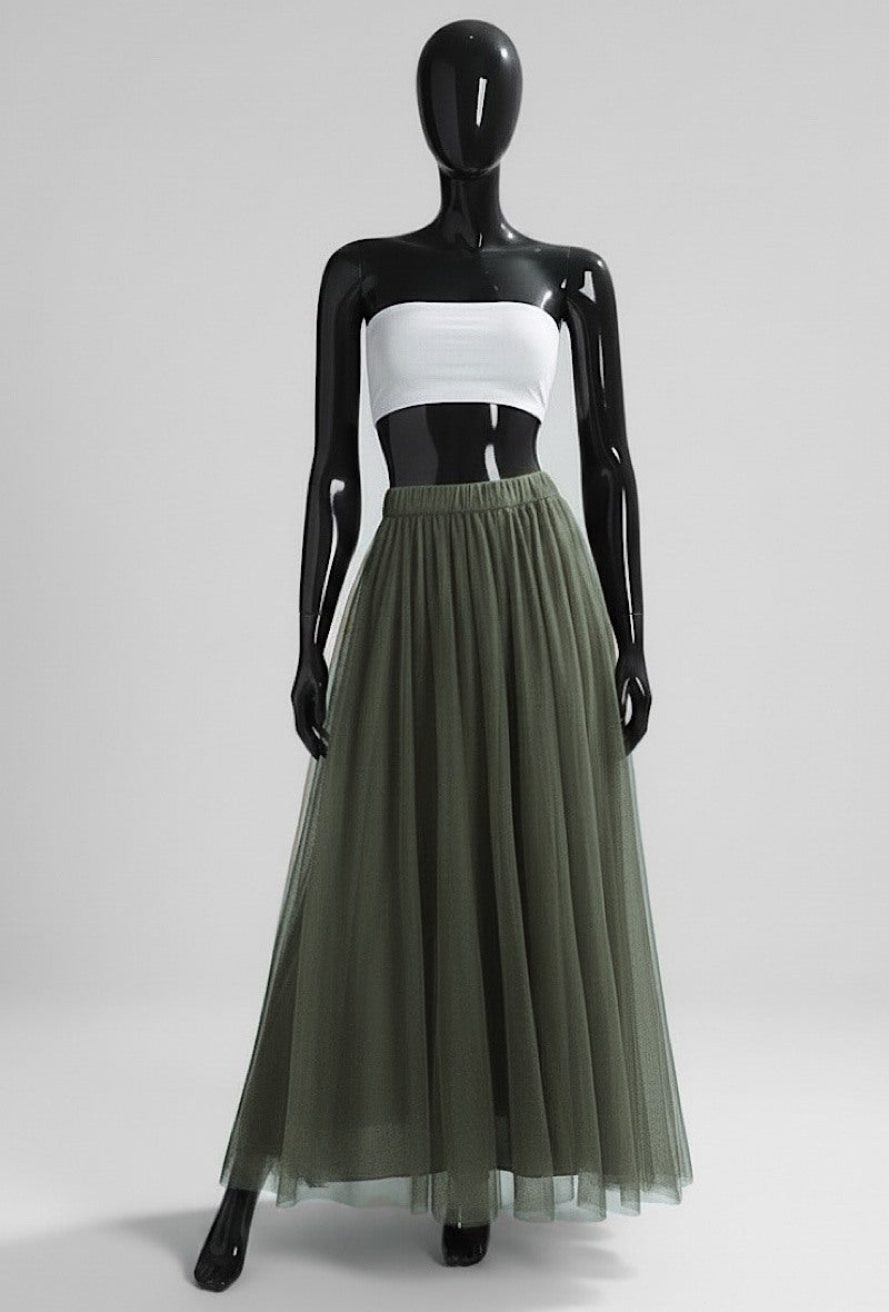 ELT3 Khaki Tulle Skirt