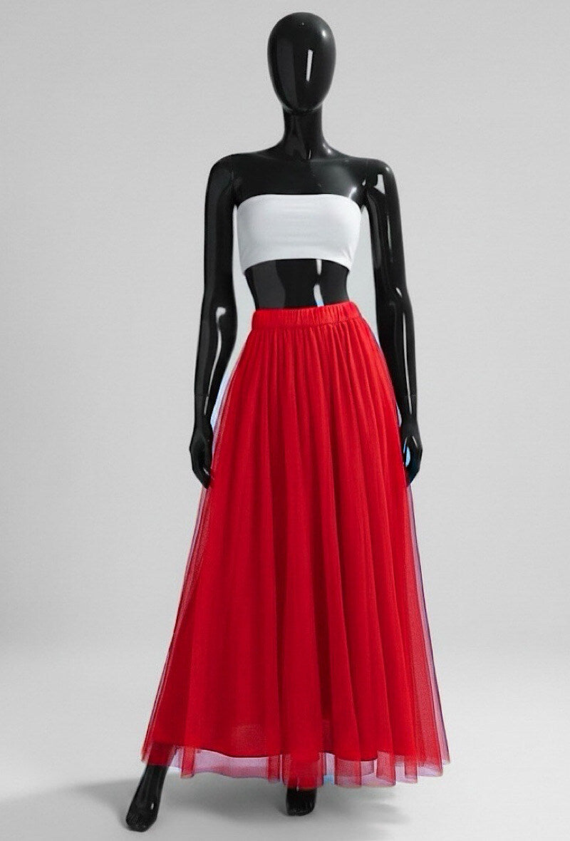 ELT7 Red Tulle Skirt