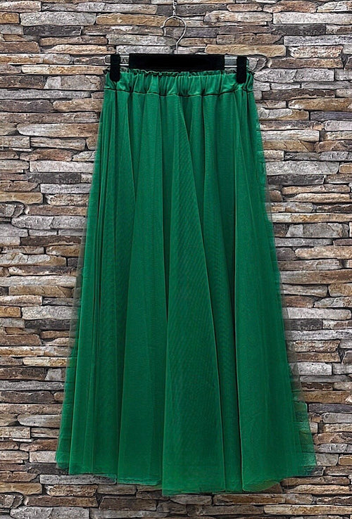 ELT11 Dark Green Tulle Skirt