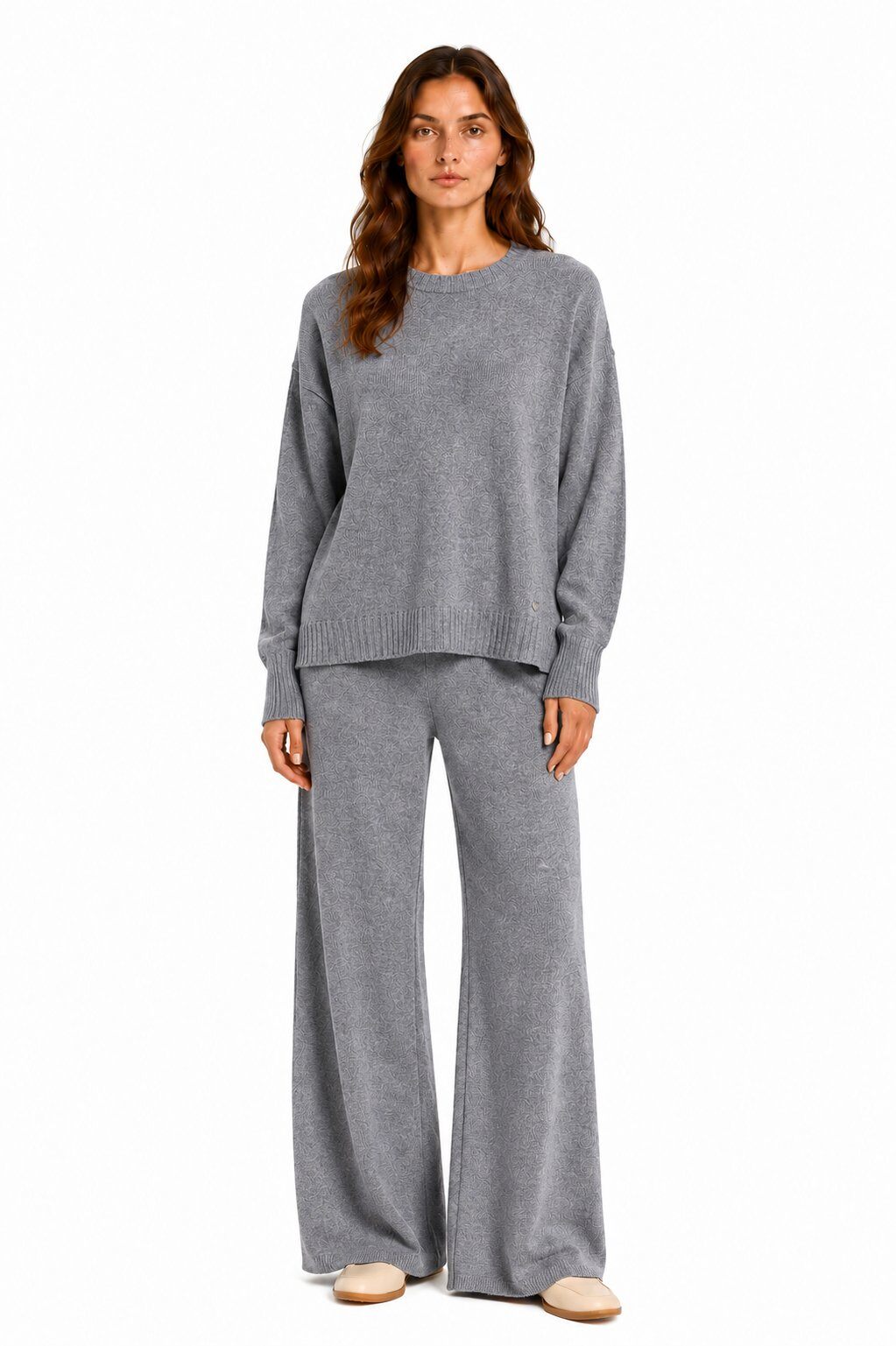 LU9 Grey Oversize Knit Set