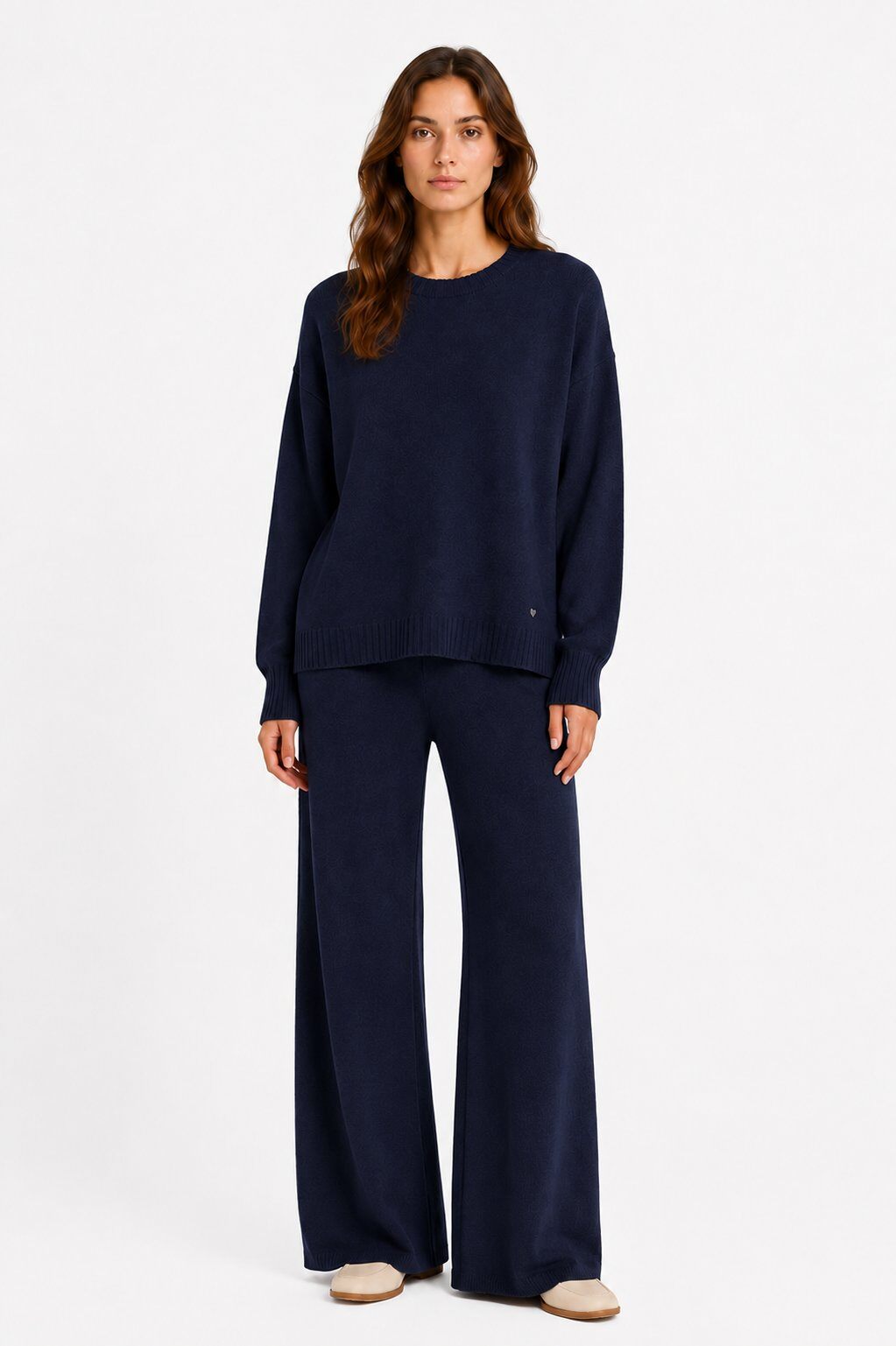 LU8 Navy Oversize Knit Set