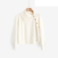 LUAN4 White Asymmetric Sweater