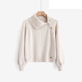 LUAN5 Ivory Asymmetric Sweater